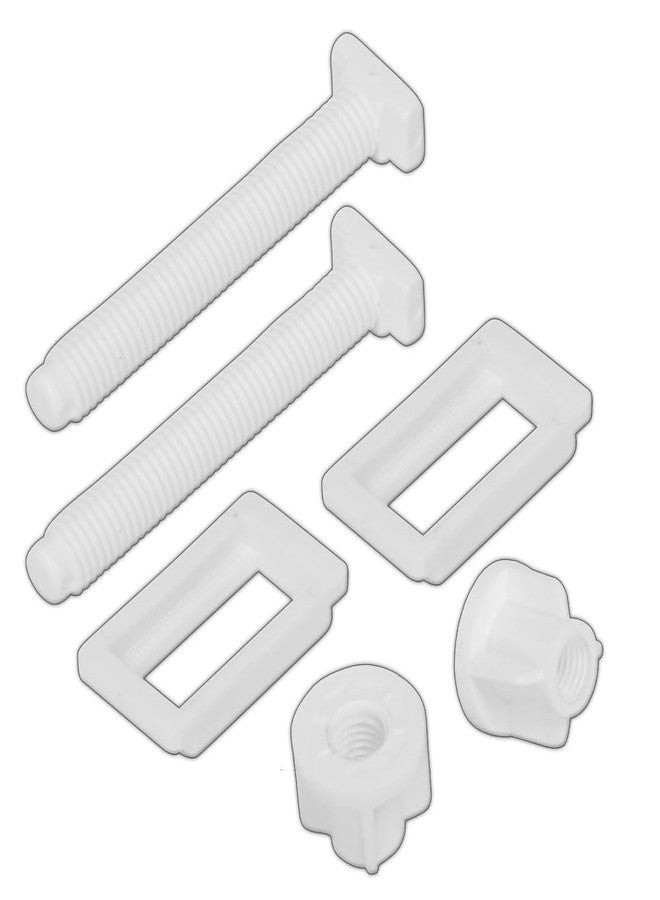 MESTERBATH Toilet Seat Cover Hinges, Plastic Screw Kit for Toilet Seat Cover Repair, Bracket size 35, 40mm, 45mm, 50mm, 60mm - Image 1